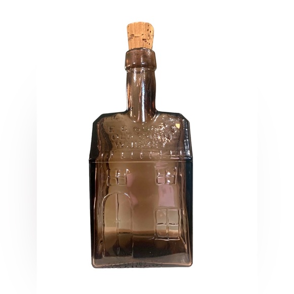 Vintage Signed Wheaton Whiskey Glass Bottle - Amethyst With Cork - Picture 3 of 12